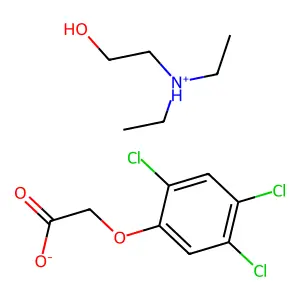 diethyl(2-hydroxyethyl)azanium2-(2,4,5-trichlorophenoxy)acetate structure