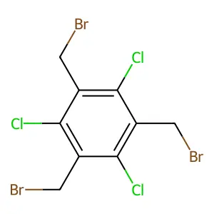 1,3,5-tris(bromomethyl)-2,4,6-trichlorobenzene structure