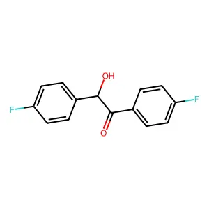 1,2-bis(4-fluorophenyl)-2-hydroxyethanone structure