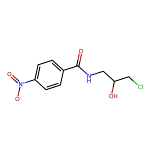 N-(3-chloro-2-hydroxypropyl)-4-nitrobenzamide structure