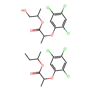 Silvex propylene glycol isobutyl ether ester structure