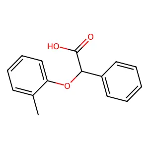 2-(2-methylphenoxy)-2-phenylacetic acid structure
