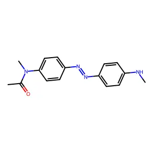 N-methyl-N-[4-[[4-(methylamino)phenyl]diazenyl]phenyl]acetamide structure