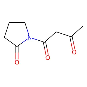 1-(2-oxopyrrolidin-1-yl)butane-1,3-dione structure