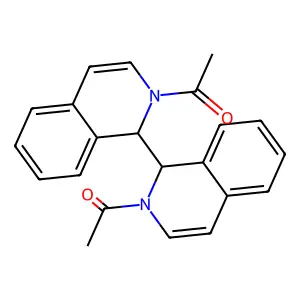 1-[1-(2-acetyl-1H-isoquinolin-1-yl)-1H-isoquinolin-2-yl]ethanone structure