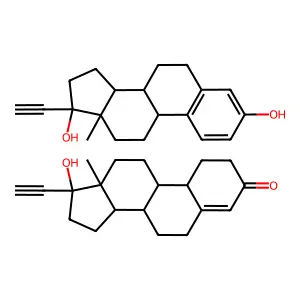 (8R,9S,13S,14S,17R)-17-ethynyl-17-hydroxy-13-methyl-1,2,6,7,8,9,10,11,12,14,15,16-dodecahydrocyclopenta[a]phenanthren-3-one(8R,9S,13S,14S,17R)-17-ethynyl-13-methyl-7,8,9,11,12,14,15,16-octahydro-6H-cy structure