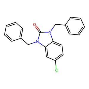 1,3-dibenzyl-5-chlorobenzimidazol-2-one structure