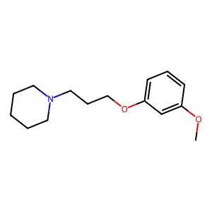 1-[3-(3-methoxyphenoxy)propyl]piperidine structure