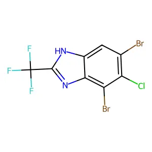 Compound C8H2Br2ClF3N2 structure