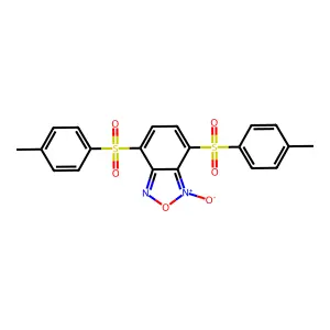 BENZOFURAZAN, 4,7-BIS((4-METHYLPHENYL)SULFONYL)-, 1-OXIDE structure