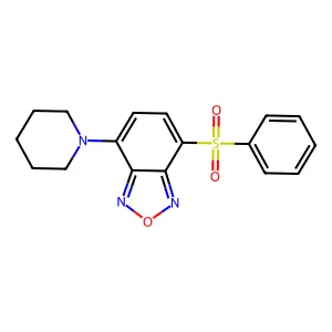 BENZOFURAZAN, 4-(PHENYLSULFONYL)-7-(1-PIPERIDINYL)- structure