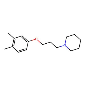 1-[3-(3,4-dimethylphenoxy)propyl]piperidine structure