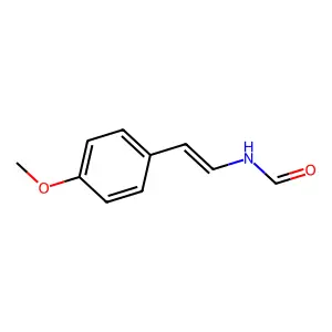 N-formyl-p-(methoxy)-styrylamine structure