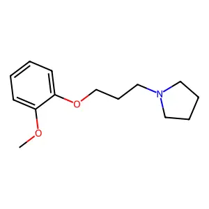 1-[3-(2-methoxyphenoxy)propyl]pyrrolidine structure