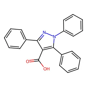 1,3,5-triphenylpyrazole-4-carboxylic acid structure