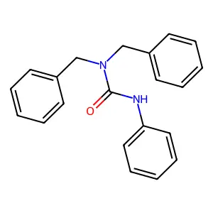 1,1-dibenzyl-3-phenylurea structure