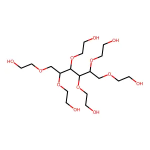 2-[2,3,4,5,6-pentakis(2-hydroxyethoxy)hexoxy]ethanol structure