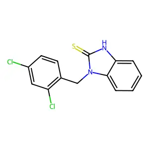 1-[(2,4-dichlorophenyl)methyl]benzimidazole-2-thiol structure