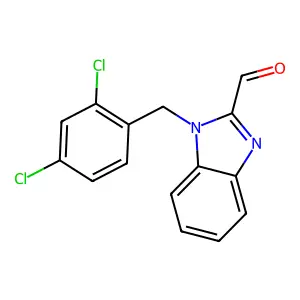 1-[(2,4-dichlorophenyl)methyl]benzimidazole-2-carbaldehyde structure