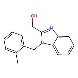 [1-[(2-methylphenyl)methyl]benzimidazol-2-yl]methanol structure