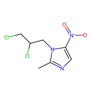 1-(2,3-dichloropropyl)-2-methyl-5-nitroimidazole structure