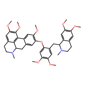 (6aS)-9-[2-[[(1S)-6,7-dimethoxy-2-methyl-3,4-dihydro-1H-isoquinolin-1-yl]methyl]-4,5-dimethoxyphenoxy]-1,2,10-trimethoxy-6-methyl-5,6,6a,7-tetrahydro-4H-dibenzo[de,g]quinoline structure