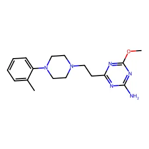 1,3,5-Triazin-2-amine, 4-methoxy-6-(2-(4-(2-methylphenyl)-1-piperazinyl)ethyl)- structure