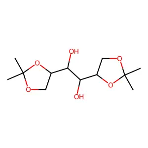 1,2-bis(2,2-dimethyl-1,3-dioxolan-4-yl)ethane-1,2-diol structure