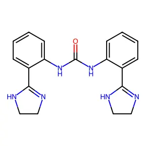 1,3-bis[2-(4,5-dihydro-1H-imidazol-2-yl)phenyl]urea structure