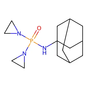 N-[bis(aziridin-1-yl)phosphoryl]adamantan-1-amine structure