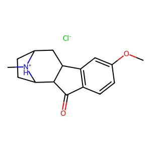(2S,10S)-7-methoxy-15-methyl-15-azoniatetracyclo[10.2.1.02,10.04,9]pentadeca-4(9),5,7-trien-3-one chloride structure