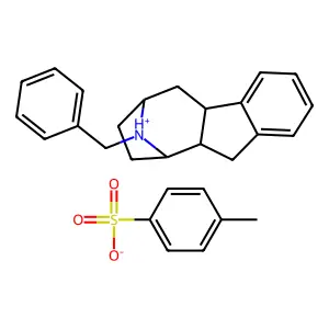 (2S,10S)-15-benzyl-15-azoniatetracyclo[10.2.1.02,10.04,9]pentadeca-4,6,8-triene4-methylbenzenesulfonate structure