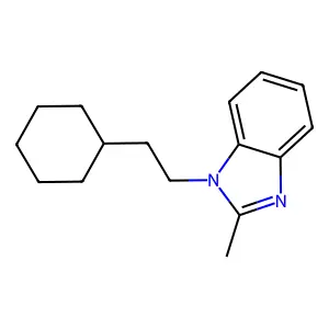 1-(2-cyclohexylethyl)-2-methylbenzimidazole structure
