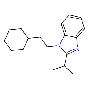 1-(2-cyclohexylethyl)-2-propan-2-ylbenzimidazole structure