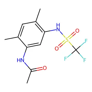 N-[2,4-dimethyl-5-(trifluoromethylsulfonylamino)phenyl]acetamide structure