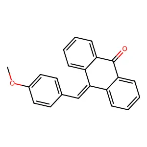 10-[(4-methoxyphenyl)methylidene]anthracen-9-one structure