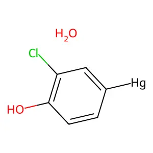 (3-chloro-4-hydroxyphenyl)mercuryhydrate structure