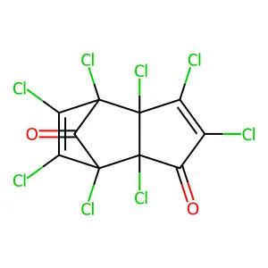 1,2,4,5,6,7,8,9-octachlorotricyclo[5.2.1.02,6]deca-4,8-diene-3,10-dione structure