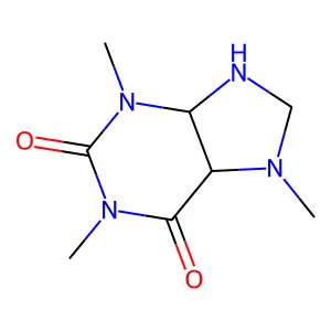1,3,7-trimethylhexahydro-1h-purine-2,6-dione structure