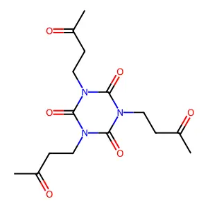1,3,5-tris(3-oxobutyl)-1,3,5-triazinane-2,4,6-trione structure