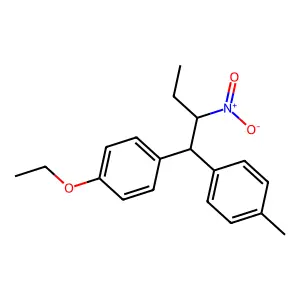 1-[1-(4-ethoxyphenyl)-2-nitrobutyl]-4-methylbenzene structure