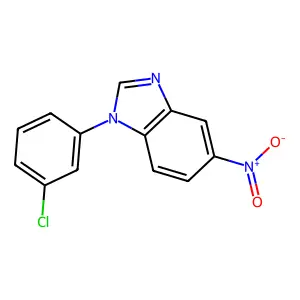 1-(3-chlorophenyl)-5-nitro-1H-benzimidazole structure
