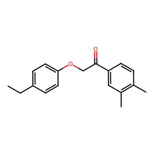 1-(3,4-dimethylphenyl)-2-(4-ethylphenoxy)ethanone structure