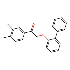 1-(3,4-dimethylphenyl)-2-(2-phenylphenoxy)ethanone structure