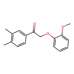 1-(3,4-dimethylphenyl)-2-(2-methoxyphenoxy)ethanone structure