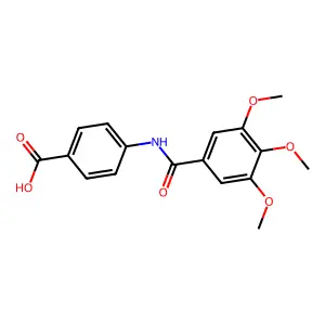 BENZOIC ACID, 4-(3,4,5-TRIMETHOXYBENZAMIDO)- structure