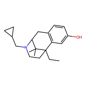 10-(cyclopropylmethyl)-1-ethyl-13,13-dimethyl-10-azatricyclo[7.3.1.02,7]trideca-2(7),3,5-trien-4-ol structure