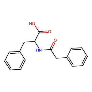(2R)-3-phenyl-2-[(2-phenylacetyl)amino]propanoic acid structure