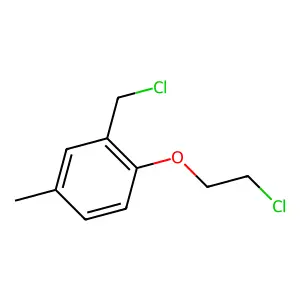 1-(2-chloroethoxy)-2-(chloromethyl)-4-methylbenzene structure