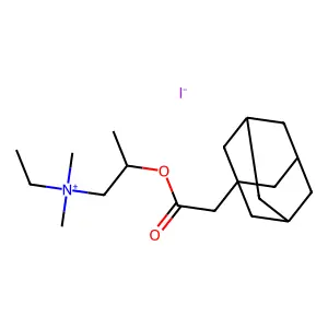 2-[2-(1-adamantyl)acetyl]oxypropyl-ethyl-dimethylazanium iodide structure
